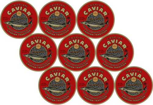 Caviar Sevruga 9 bocaux de 1017g Caviar Sevruga 9 bocaux de 1017g