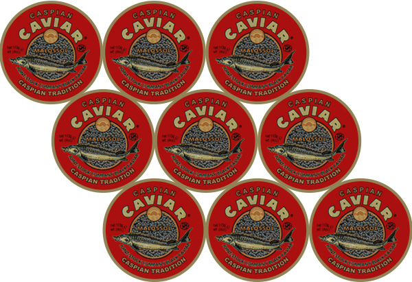 Caviar Sevruga 9 bocaux de 1017g Caviar Sevruga 9 bocaux de 1017g