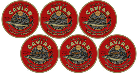 Caviar Sevruga 6 bocaux de 678g Caviar Sevruga 6 bocaux de 678g